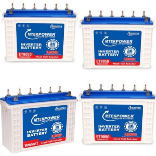 Microtek Tubular Batteries - 4Pcs