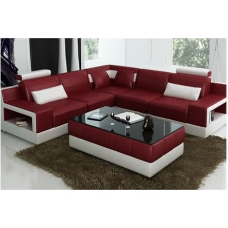 Genz Leather Set With Table