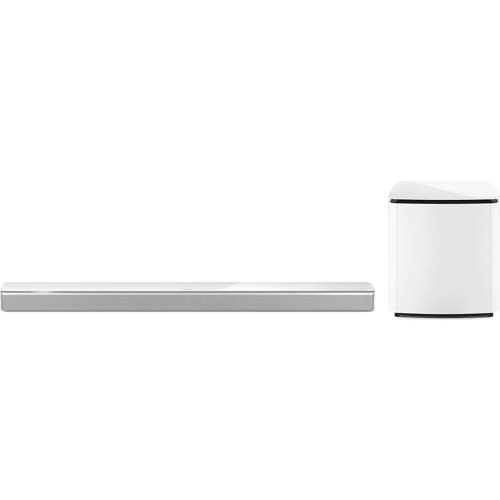 Bass Module 700 - Black- Wireless, Compact Subwoofer Bundle With Bose Soundbar White