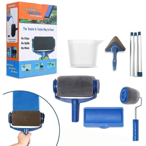 Refillable And Washable Paint Roller Brush Set