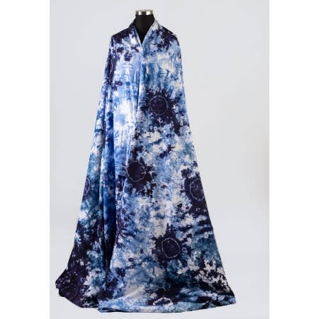Adire Fabric - Monochrome Of Blue - 4 Yards
