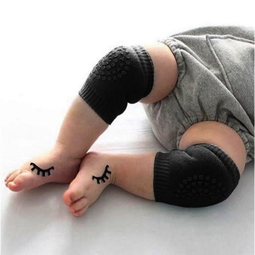 Baby Knee Pad Kids Safety Crawling Elbow Infant Toddler 1 Pair - Black