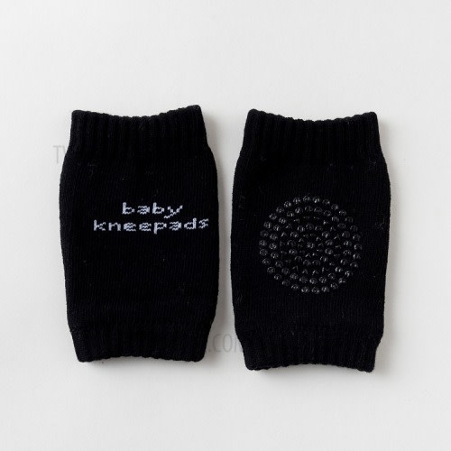 Baby Knee Pad Kids Safety Crawling Elbow Infant Toddler 1 Pair - Black