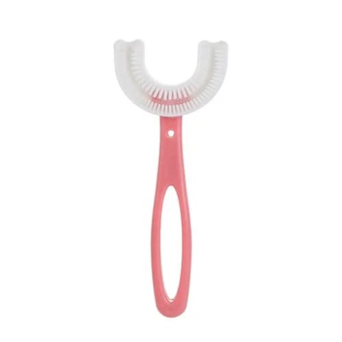 U-shaped Manual Training Toothbrush For Kids - Pink