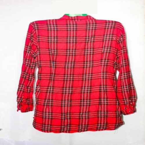 Ladies Plaid Button-down Lumber Jack Shirt