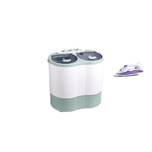 5.7kg Twin Tub Washing Machine + Free Electric Iron