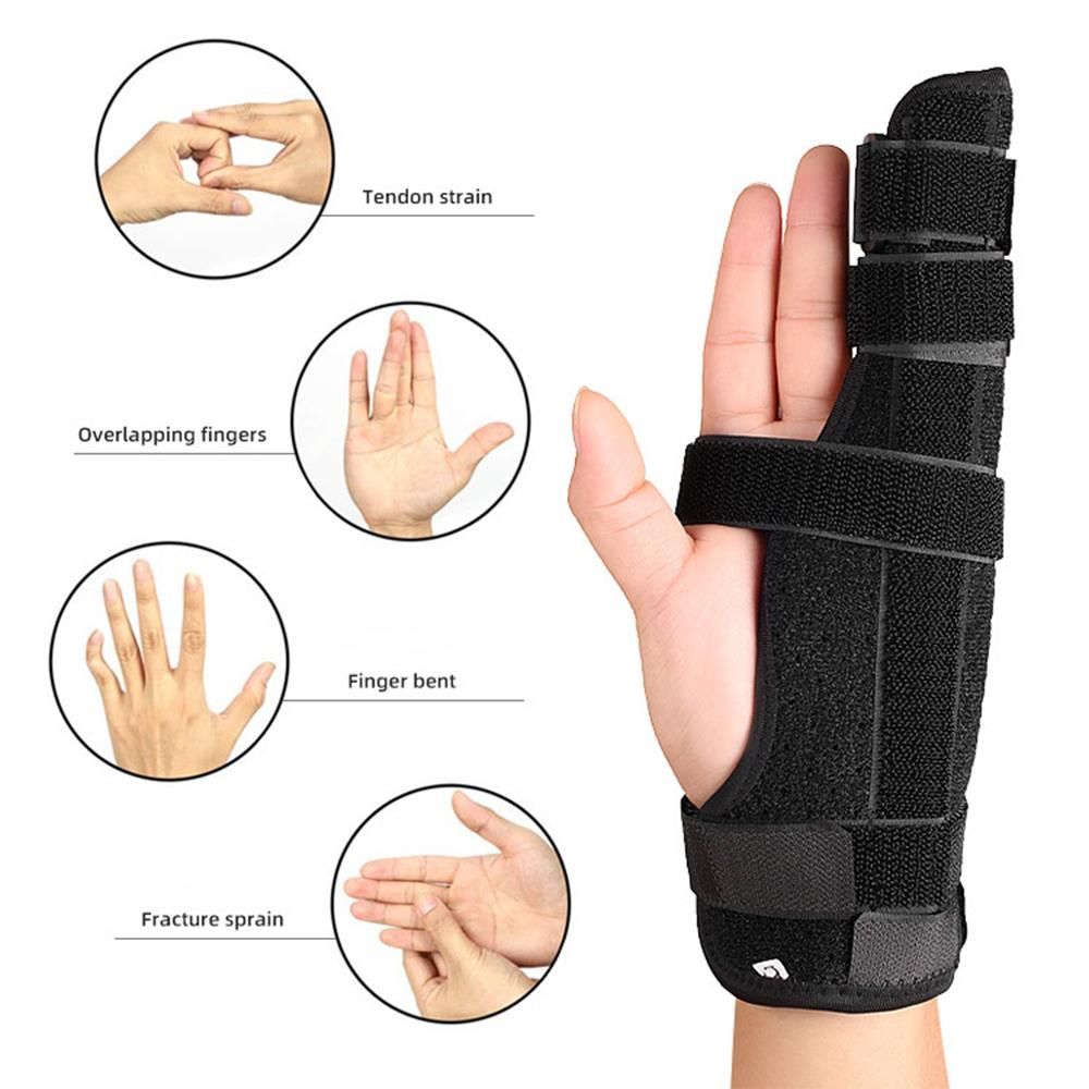 1pc Two Finger Splint Finger Brace Support for Finger Arthritis Tendonitis Pain Relief