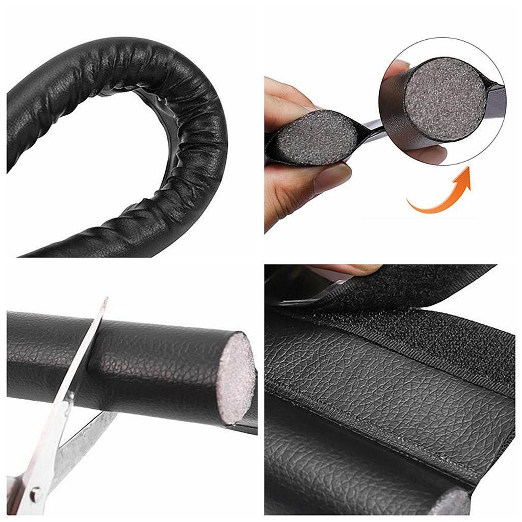 Door Draft Stopper Door  Strong Adhesive 38" Length Black