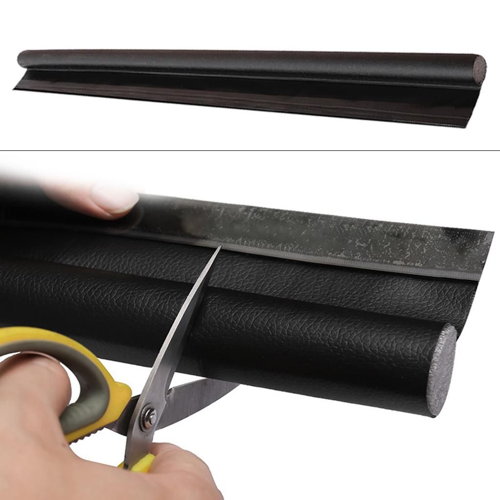 Door Draft Stopper Door  Strong Adhesive 38" Length Black