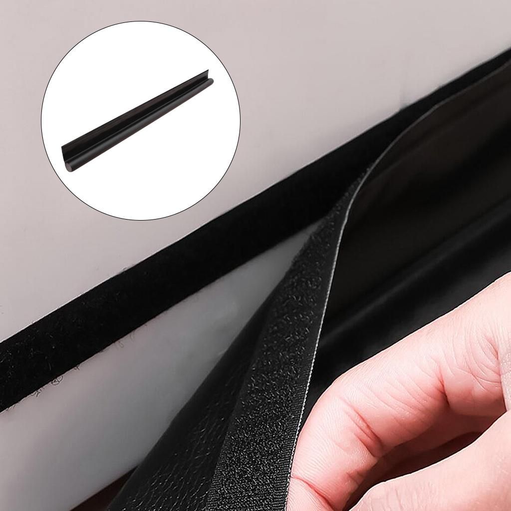 Door Draft Stopper Door  Strong Adhesive 38" Length Black