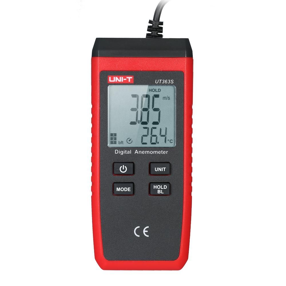 UNI-T UT363S Mini LCD Digital Anemometer Handheld Wind Speed Meter Air Velocity Temperature Tester