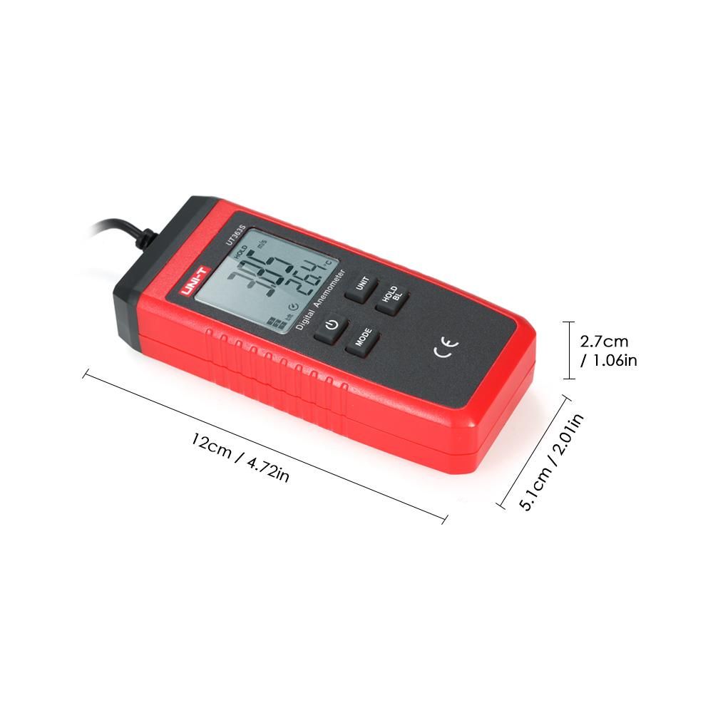 UNI-T UT363S Mini LCD Digital Anemometer Handheld Wind Speed Meter Air Velocity Temperature Tester
