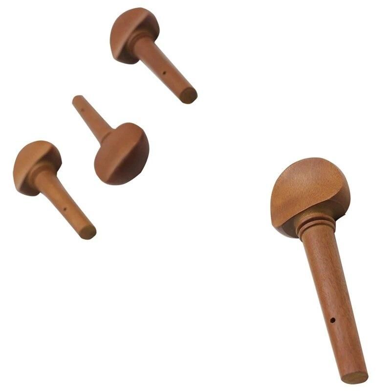 4Pcs 4/4 Size Violin Fiddle Tuning Peg Set Jujube Wooden Replacement For 4/4 Size Violin