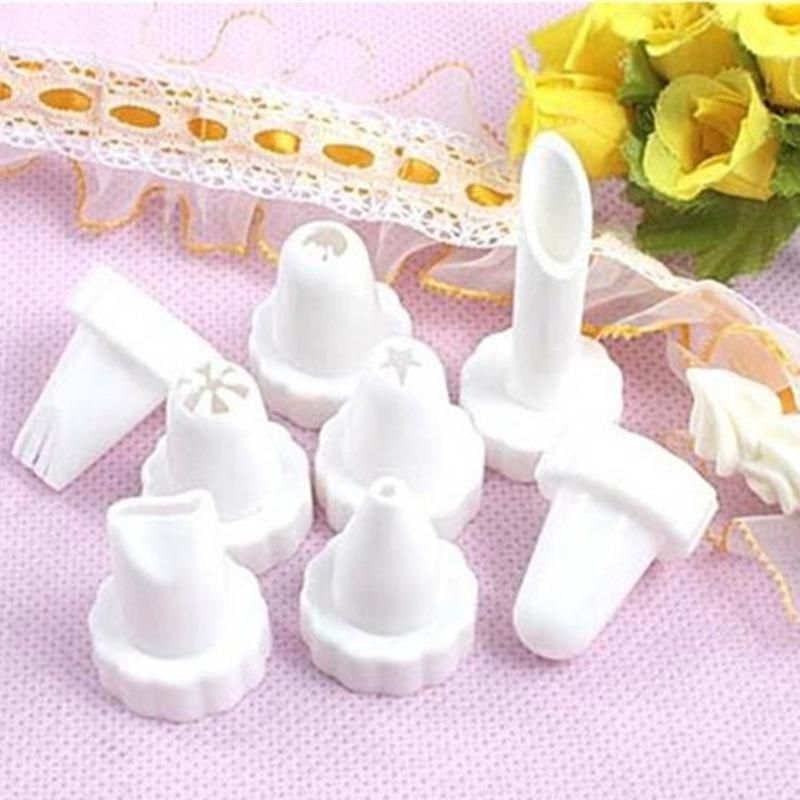8Pcs Icing Piping Nozzles Tips Cookie Cake Making-White