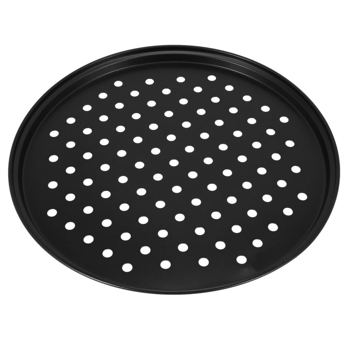 10 Inch Personal Perforated Pizza Pans black Carbon Steel with Nonstick Coating Easy to Clean Pizza Baking Tray