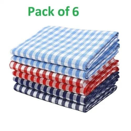 High Absorbent Cotton Table Cloth Towels - Set Of 6