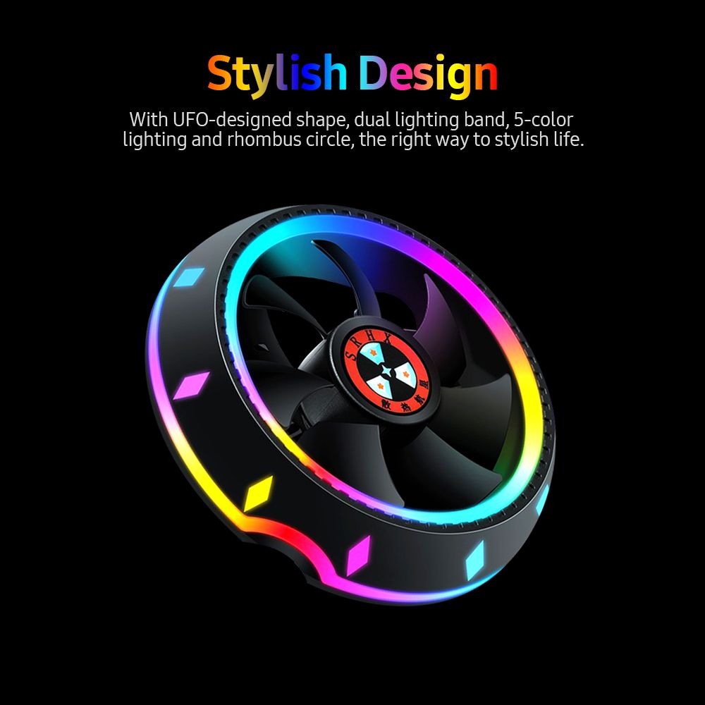 All-in-one CPU Air Cooler UFO-designed 5-color Lighting