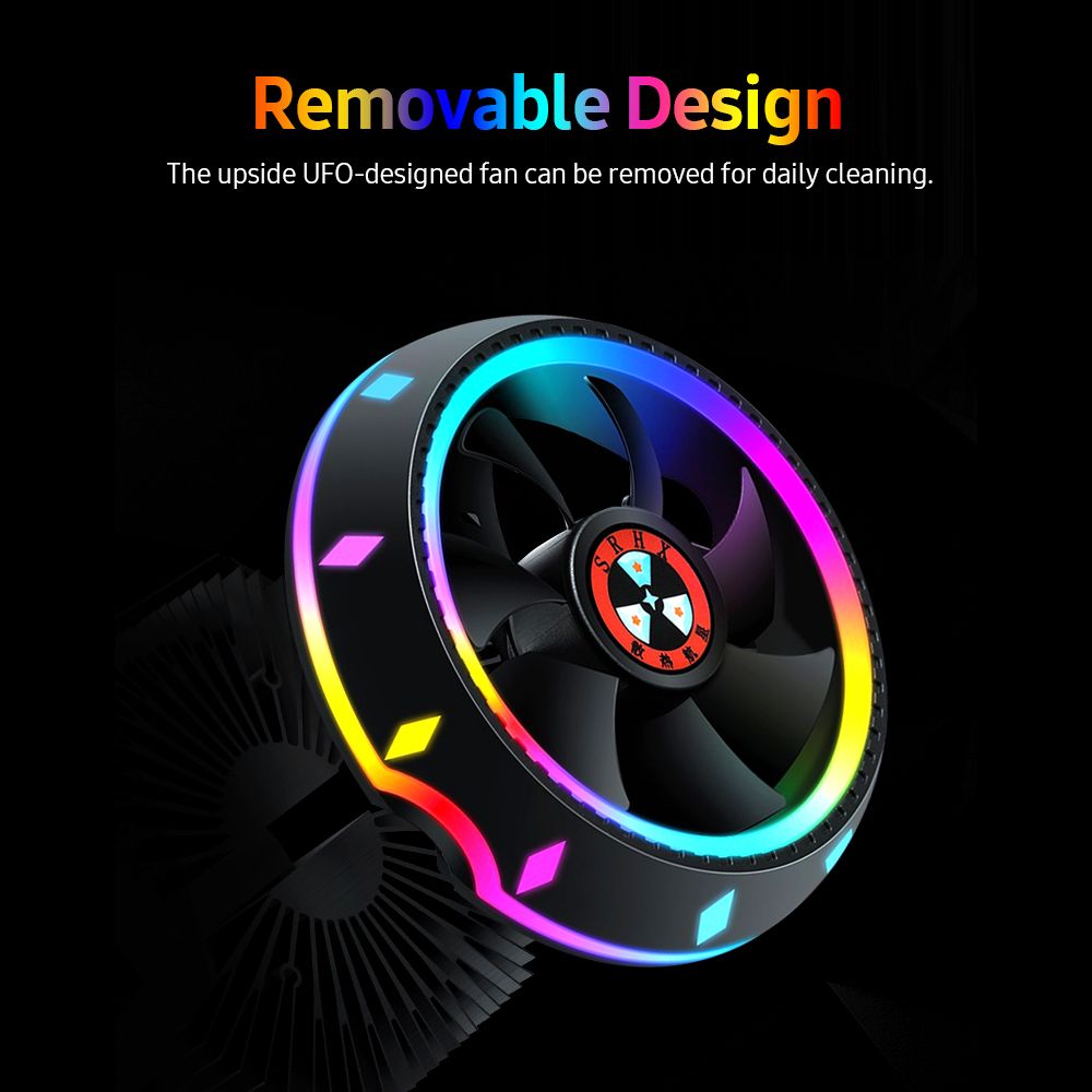 All-in-one CPU Air Cooler UFO-designed 5-color Lighting