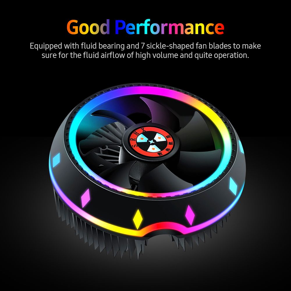 All-in-one CPU Air Cooler UFO-designed 5-color Lighting