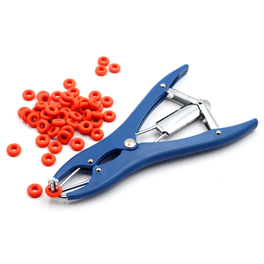 Castration Bander Pliers With 100 Pcs Castrator Rings