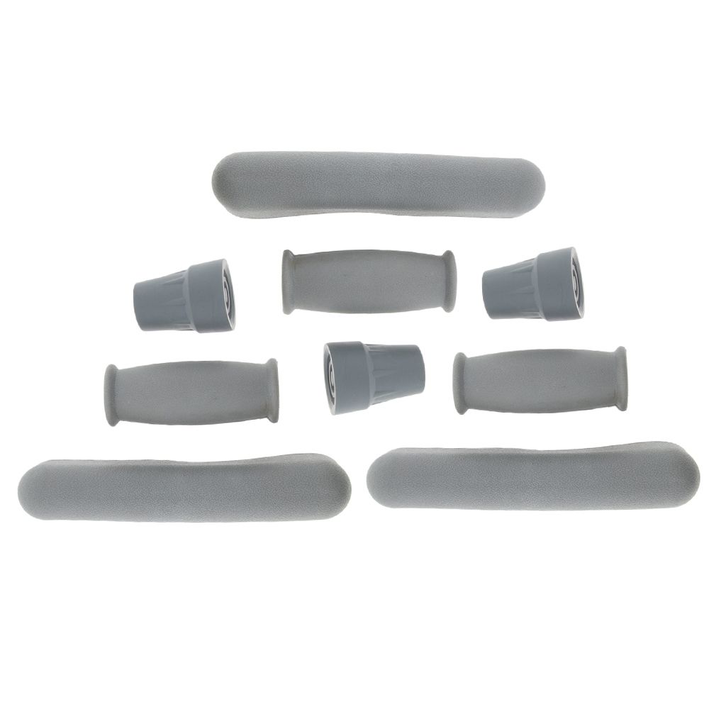 3 Sets / Rubber Crutch Underarm Crutch Pad + Handle Tip