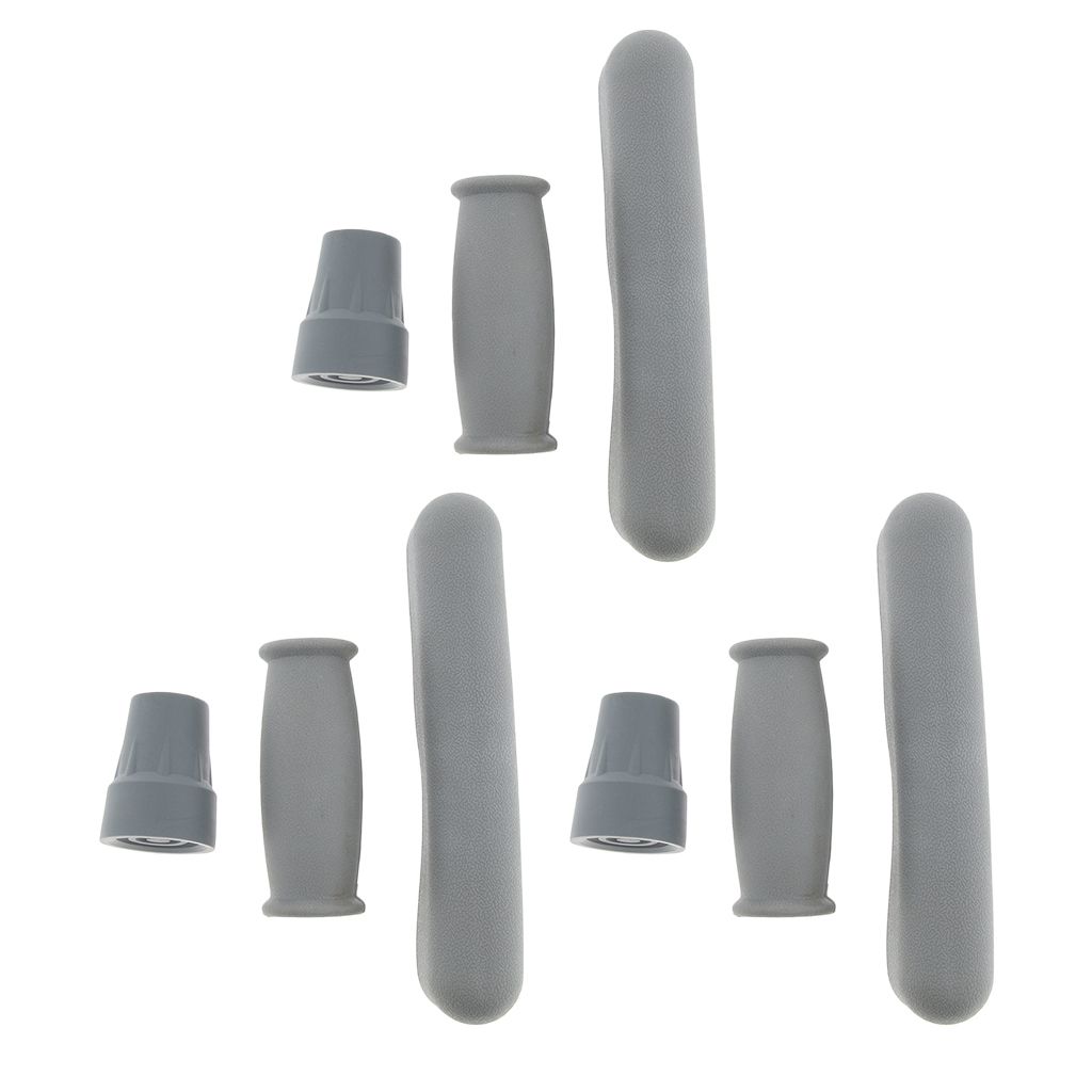 3 Sets / Rubber Crutch Underarm Crutch Pad + Handle Tip