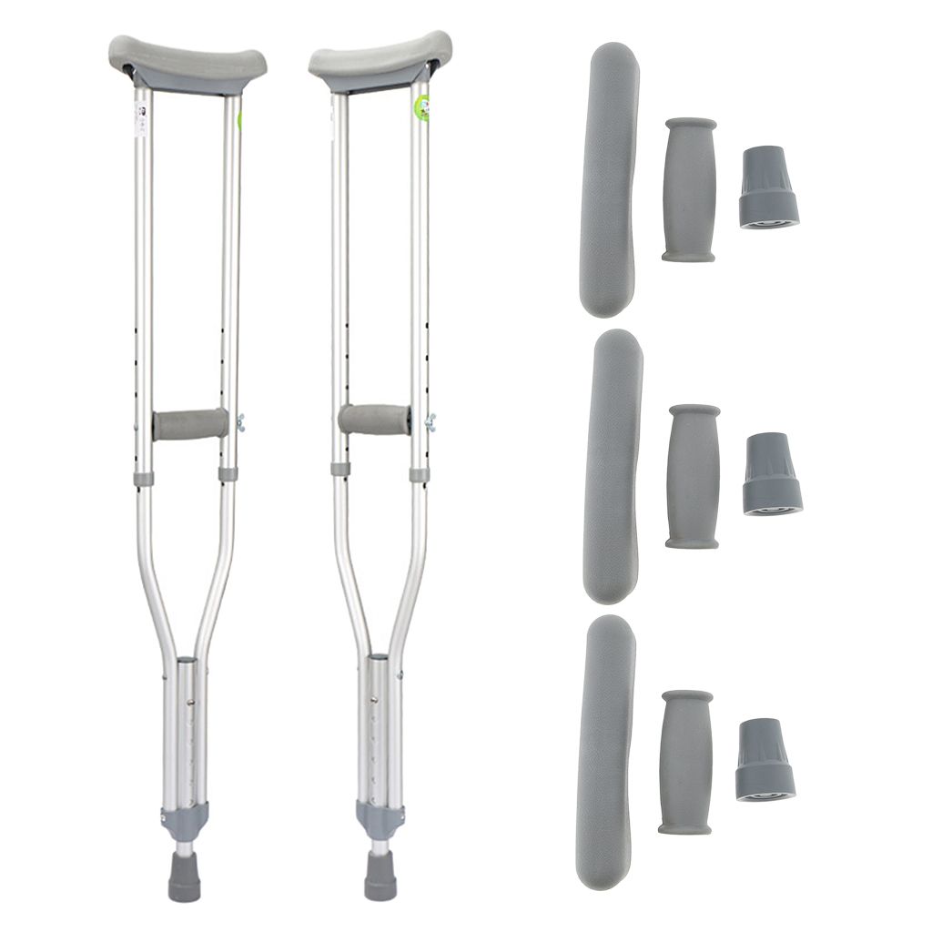 3 Sets / Rubber Crutch Underarm Crutch Pad + Handle Tip