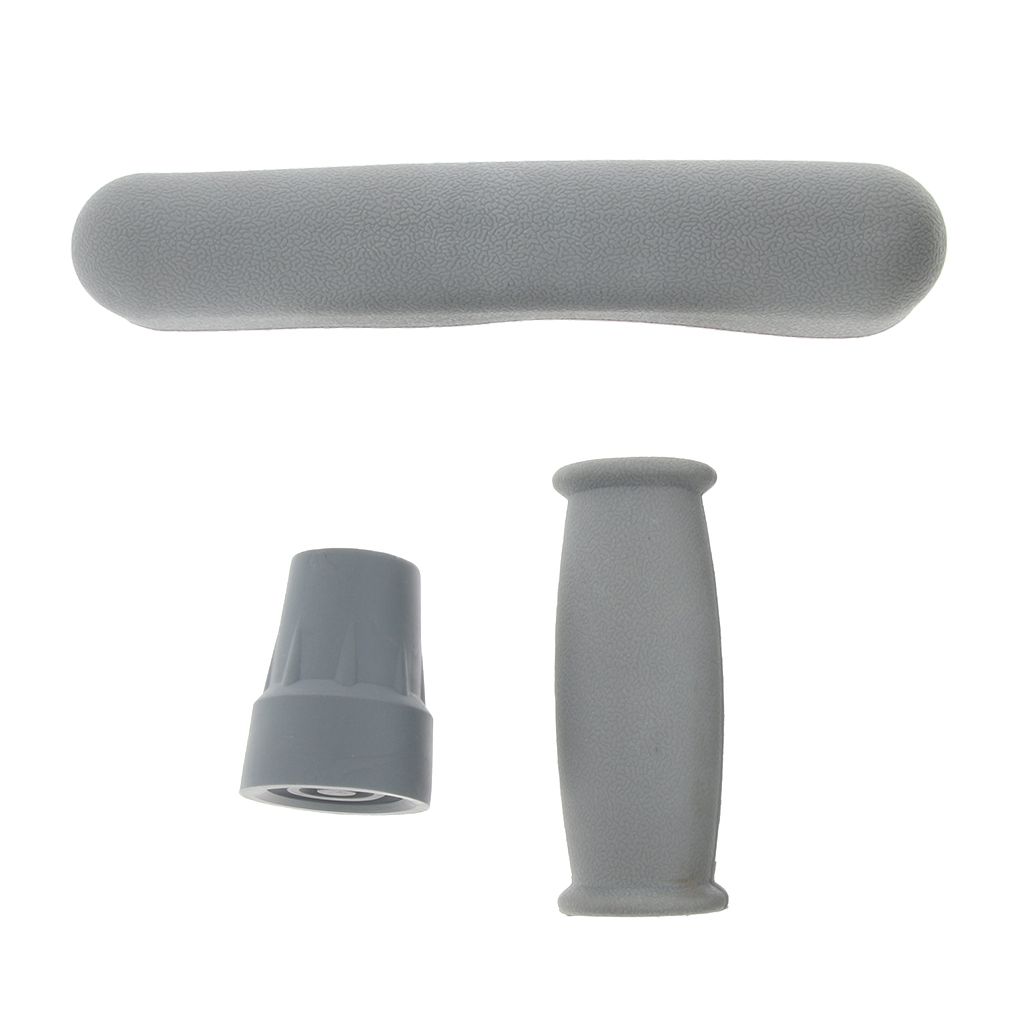 3 Sets / Rubber Crutch Underarm Crutch Pad + Handle Tip