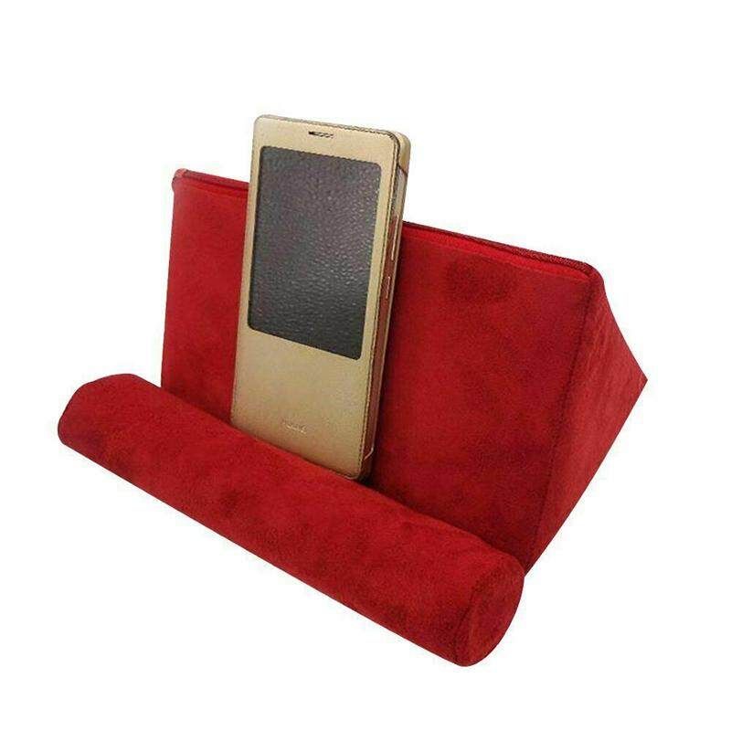 Tablet Pillow Holder Stand Foam Book Rest Reading Bed Cushion For IPad Red