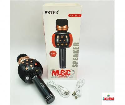 New Bluetooth Microphone Speaker Ws-2911, Support TF/USB/FM/Handsfree/Recording/LED Light/ Karaok