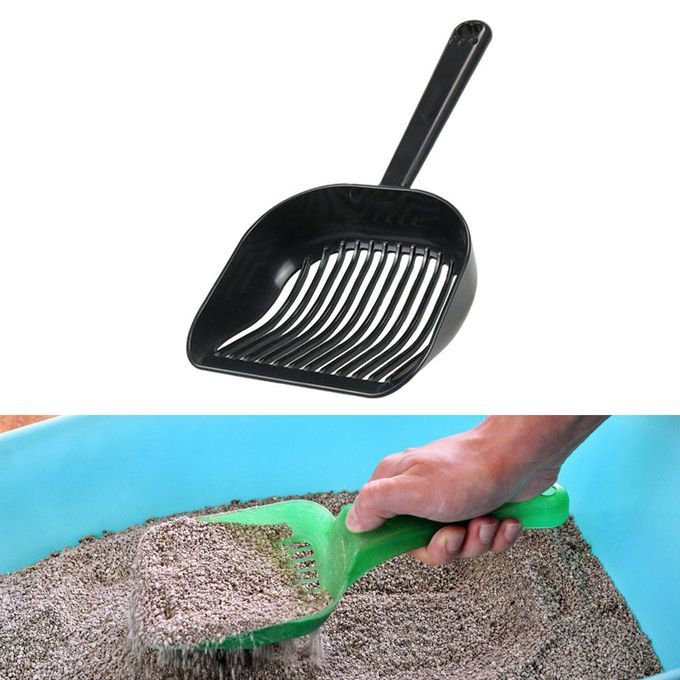 Cat Litter Scooper Antibacterial Pet Sift Shovel For Pet Cat Black