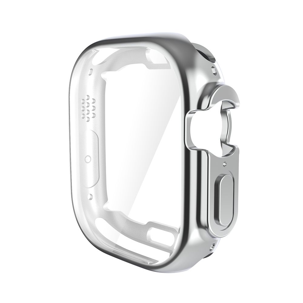 (Silver)360 Full Clear Case For Apple Watch 8Ultra 49MM TPU Smartwatch Screen Protector For IWatch Series 8/7 41mm 45mm Protective Cover DOU