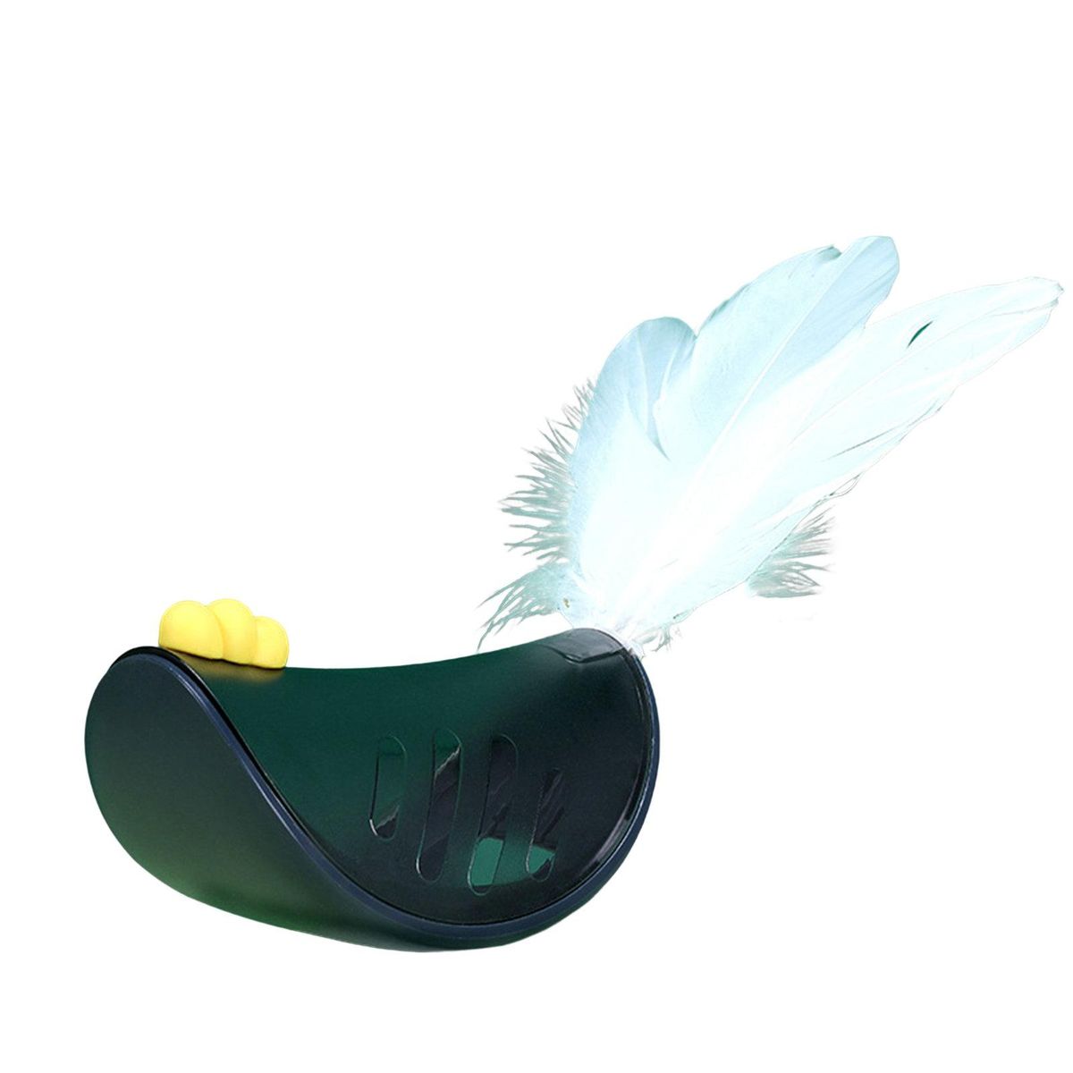 Pet Tumbler Feeder Chicken Shape Dog Cat Tumbler Feeder Interactive Toy Navy Blue