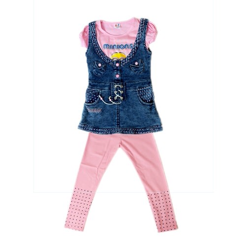 Girls Top, Jeans And Leggings - Pink