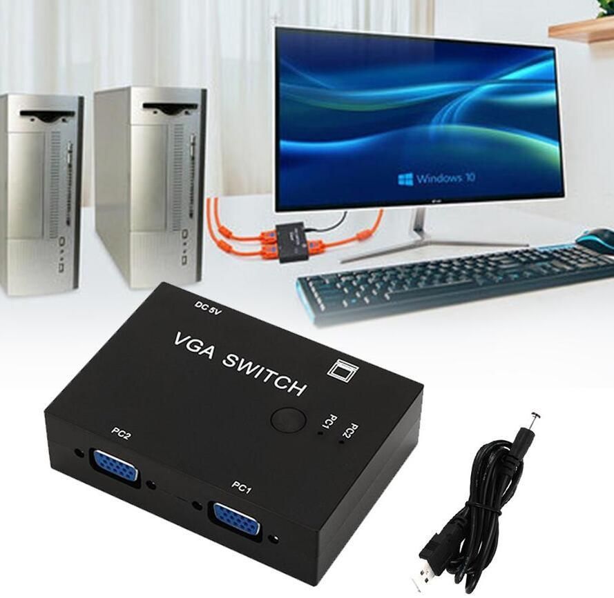 2-VGA Input To 1-VGA Output Switch Computer Host Switch Converter