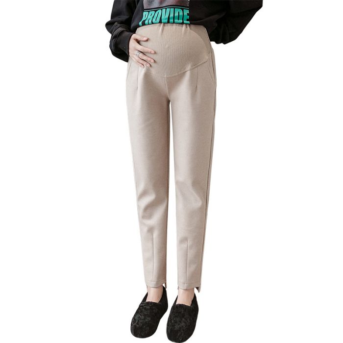 2020 Maternity Pants Autumn Fashion Outer Wear Woolen Loose Maternity Leings