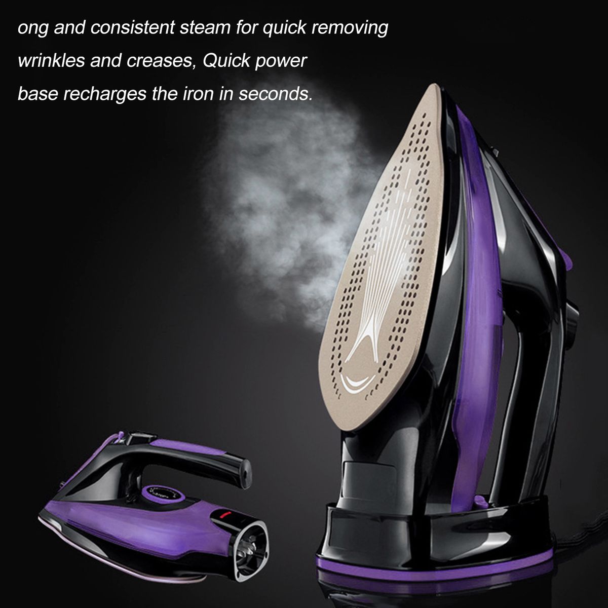 Cordless Iron,Steam Iron 2400W,Lightweight Portable