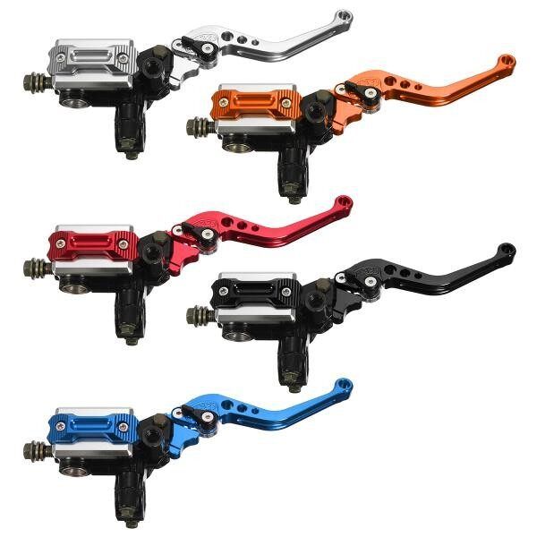 3 Pair Universal Motorcycle 7/8 Brake Master Cylinder Clutch Lever Silver