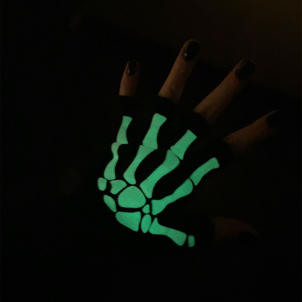Warm Knitting Gloves For Adult Solid Acrylic Half Finger Glove Human Skeleton Head Gripper Print Cy