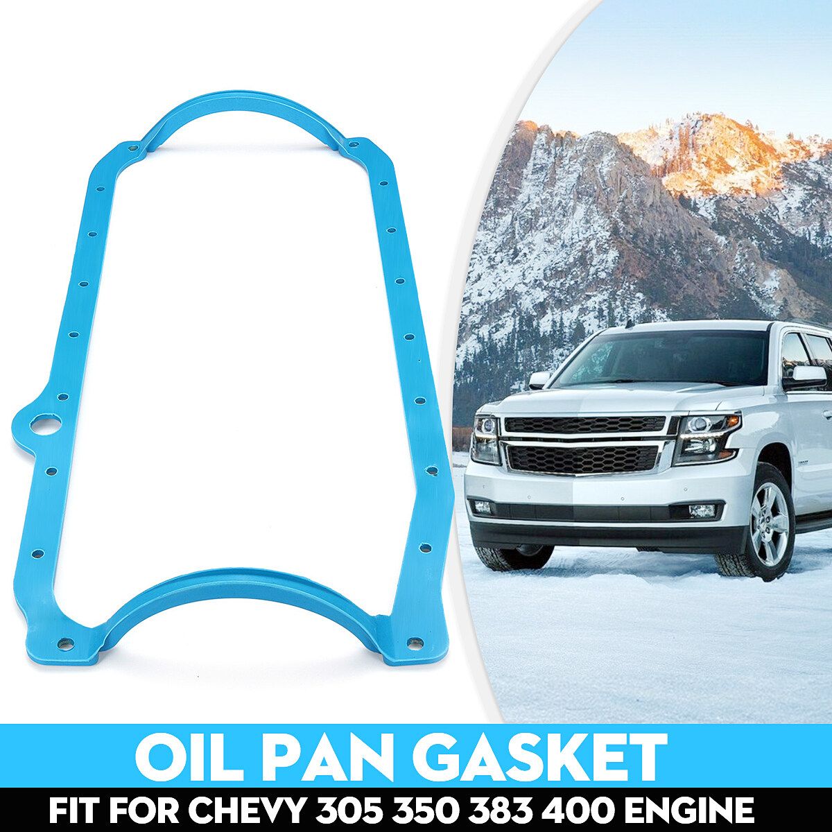 SBC 1 Piece Oil Pan Gasket Blue 86 - Up Late Fits Chevy 305 350 383 400 Engine