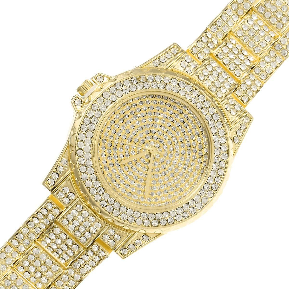 Elegant Studed Ladies Wristwatch-Gold