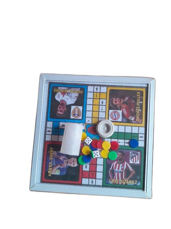 Unbreakable Portable Glass Standard Ludo Game With 2 Dice