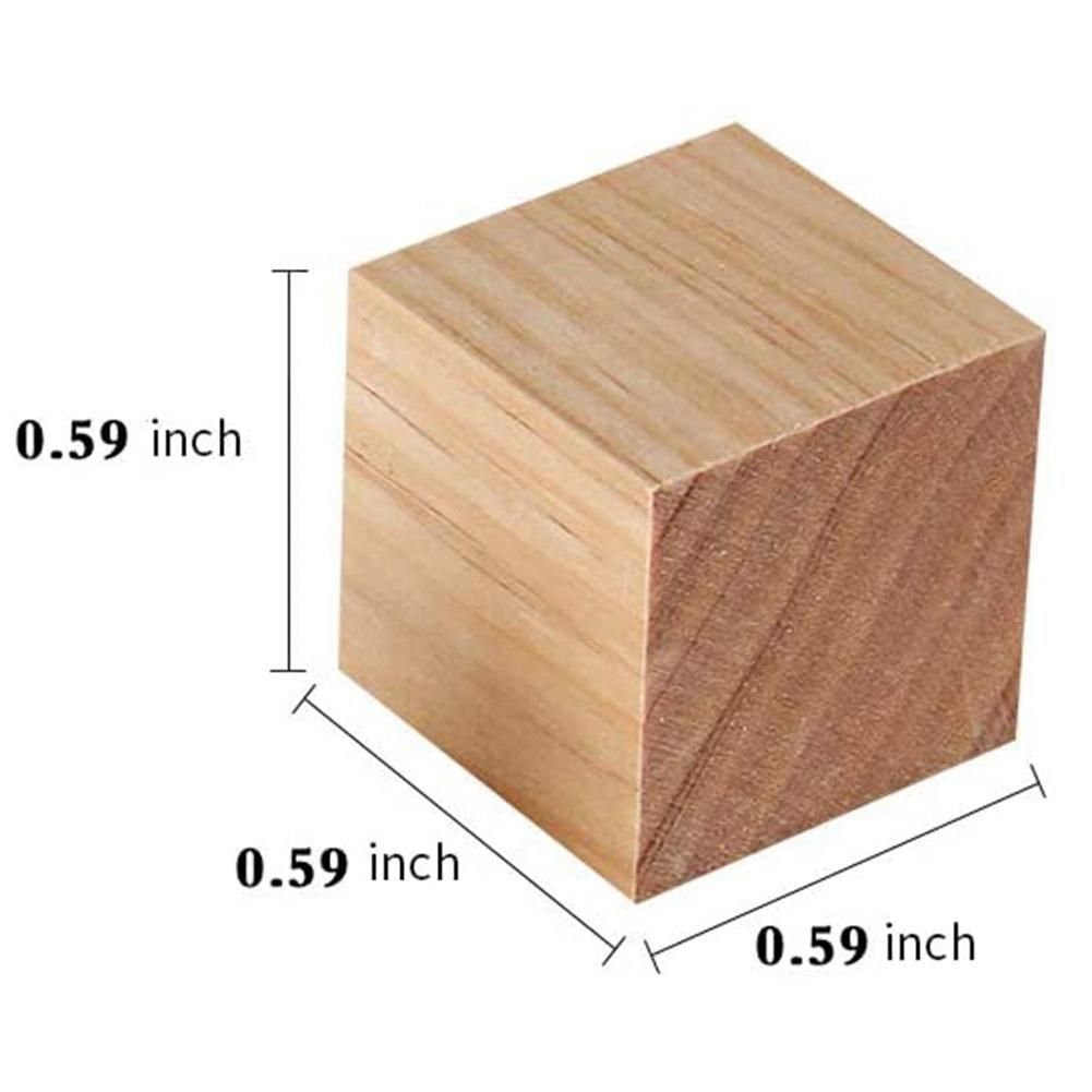 50Pcs Wood Square Square Blank Wood Blocks for Puzzle