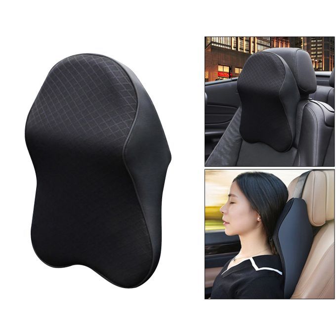 Car Neck Cushion Neck Pillow Headrest Cushion Lumbar Support Black S