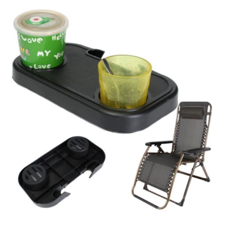 Portable Outdoor Camping Picnic Beach Chair Side-Black