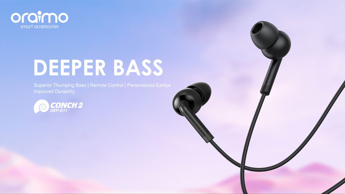 Conch2 In-Ear Wired Earphones With Mic Deeper Bass Earpiece