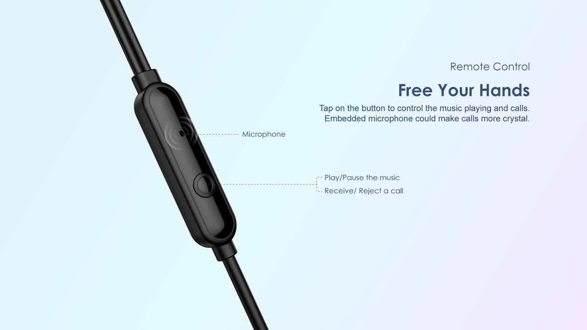 Conch2 In-Ear Wired Earphones With Mic Deeper Bass Earpiece