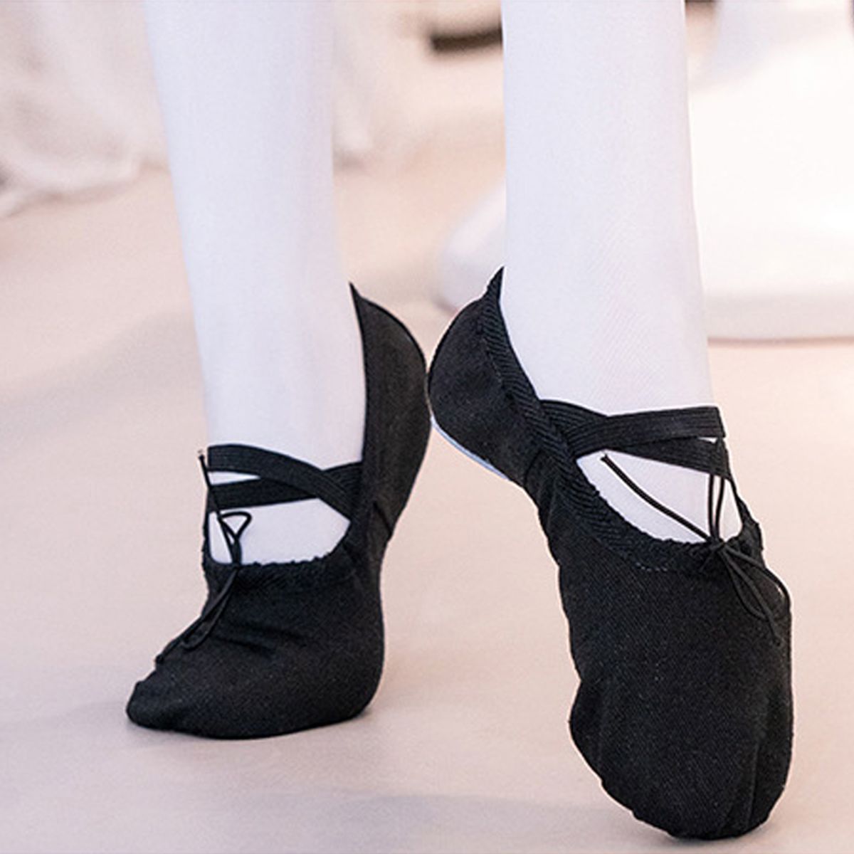 Girls Ballet Practice Shoes, Women  Shoes Ballet Slippers For Black 35