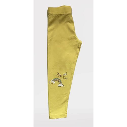 Cotton Unicorn Leggings - Yellow