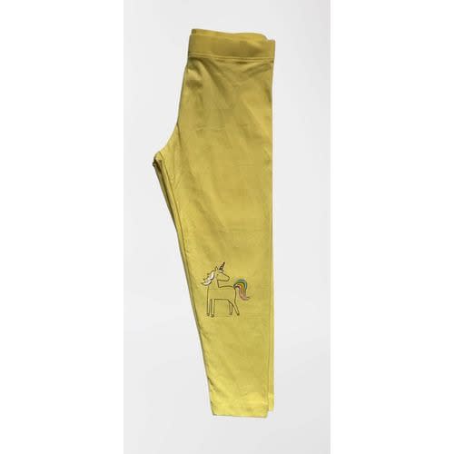 Cotton Unicorn Leggings - Yellow
